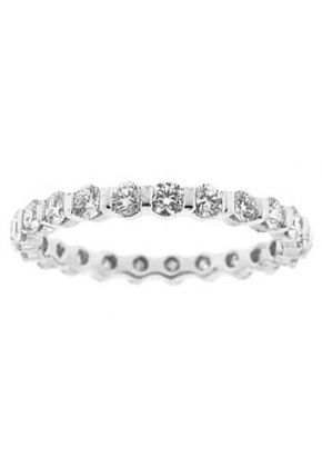 Eternity Band with Channel Set Round Diamonds in 18k White Gold