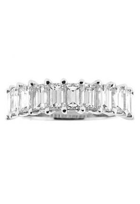 Single Row Band with Baguette Diamonds Set in 18k White Gold