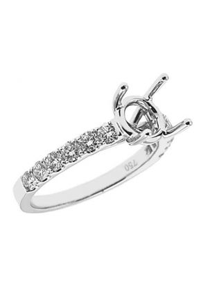 Single Row Micro Prong Set 0.63ct Diamond Semi Mount Engagement Ring