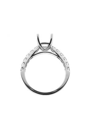 Single Row Micro Prong Set 0.63ct Diamond Semi Mount Engagement Ring