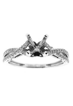 Split Twist Shank Diamond Engagement Ring Semi Mount