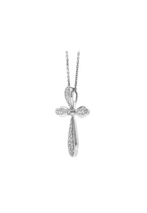 Diamond Cross in 18kt White Gold 0.19 TCW