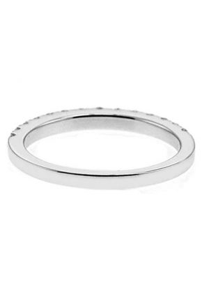 Single Row Micro-Prong Set Band with Round Diamonds in 18k White Gold