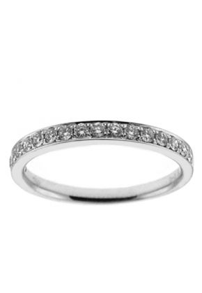 Vintage Inspired Combination Set Band with Beaded Milgrain and Bezel and Channel Set Diamonds in 18k White Gold