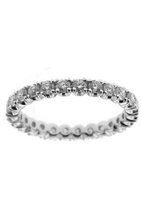 Eternity Band with Prong Set Round Diamonds in 18k White Gold