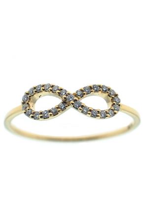 Right Hand Fashion Ring with an Infinity Design of Diamonds Set in 18K Yellow Gold