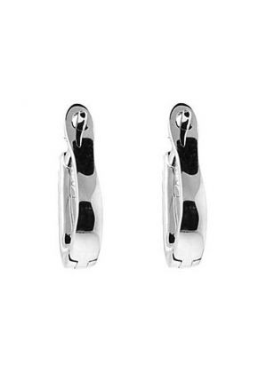 Diamond Hoop Huggie Earrrings 0.24ct 18kt White Gold