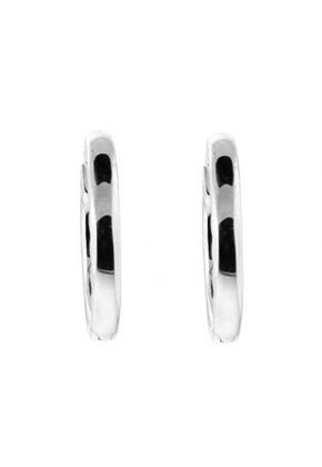 Small Inside Out Hoop Earrings with Diamonds Set in 18k White Gold