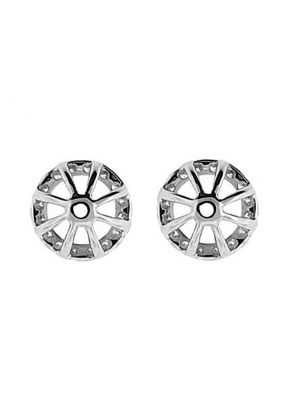 Diamond Halo Stud Jacket 18kt White Gold