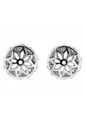 Diamond Halo Stud Jacket 18kt White Gold