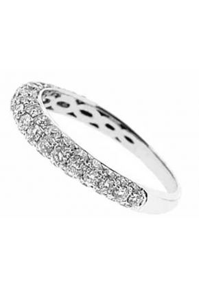 Pav?? Set Band with Round Diamonds in 18k White Gold