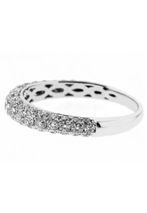 Pav?? Set Band with Round Diamonds in 18k White Gold