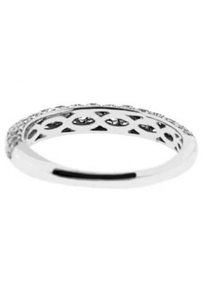 Pav?? Set Band with Round Diamonds in 18k White Gold