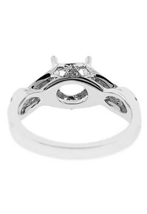 Vintage Miligrained Design 0.21ct Semi Mount Engagement Ring 18kt White Gold
