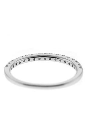 Single Row Micro-Prong Set Band with Round Diamonds in 18k White Gold