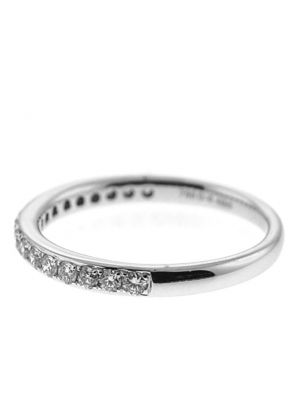 Single Row Micro-Prong Set Band with Round Diamonds in 18k White Gold