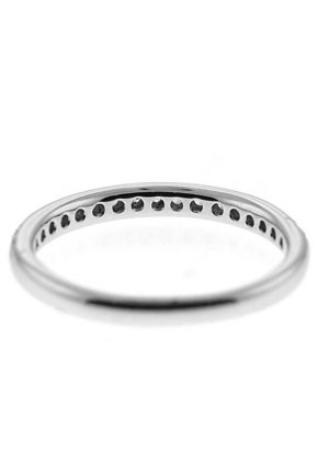 Single Row Micro-Prong Set Band with Round Diamonds in 18k White Gold