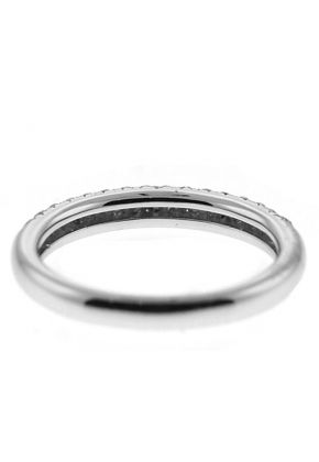 Single Row Pav?? Set Band with Round Diamonds in 18k White Gold