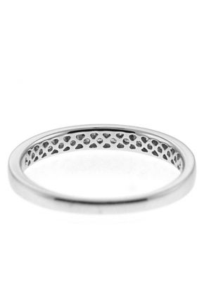 Single Row Channel Set Band with Princess Cut Diamonds in 18k White Gold