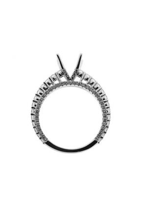 3 Sided Prong and Micro Prong Set Diamond Semi Mount Engagement Ring Setting