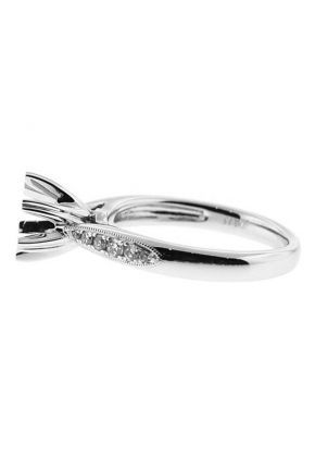 Preset Graduating Shank 6 Prong Head Diamond Semi Mount Engagement Ring Setting