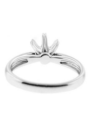 Preset Graduating Shank 6 Prong Head Diamond Semi Mount Engagement Ring Setting