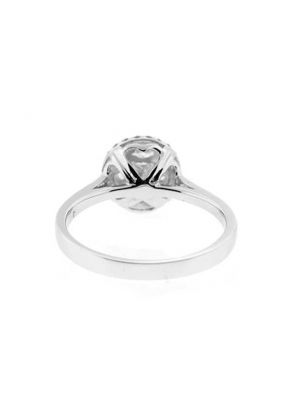 Halo Style Right Hand Fashion Ring with Cluster of Marquise, Princess Cut, and Round Diamonds Set in 18K White Gold