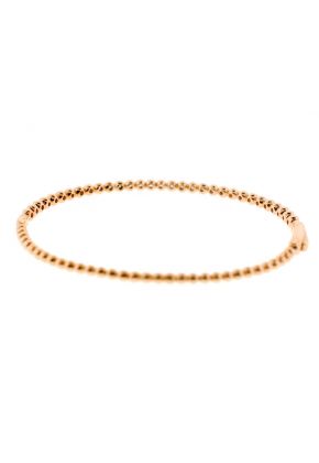 Bezel Set Bangle with Round Diamonds in 18k Rose Gold