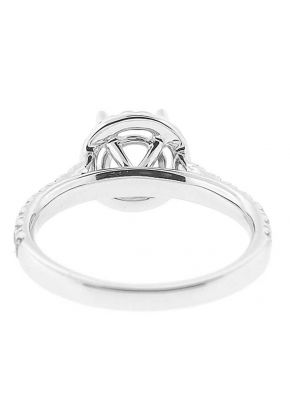 Halo Round Picture Frame Diamond Semi Mount Engagment Ring Setting