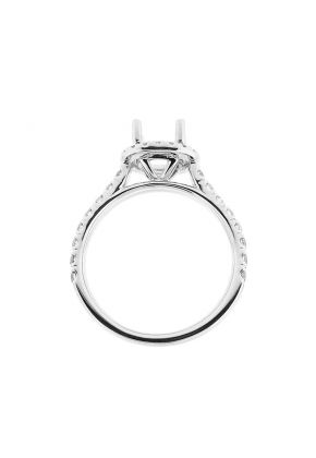 Halo Round Picture Frame Diamond Semi Mount Engagment Ring Setting