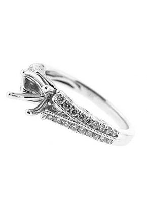 Split Shank Diamonds with Miligrain and Bow Design Sides Semi Mount Engagement Ring