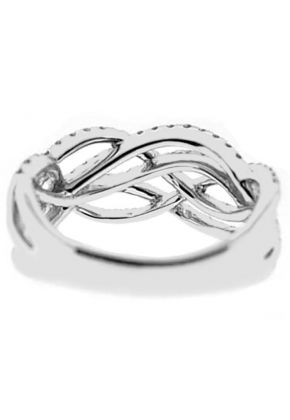 Right Hand Fashion Ring with 5 Overlapping Rows of Diamonds in 18K White Gold