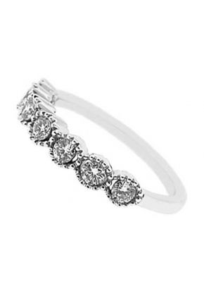 7 Stone Band with Round Diamonds Surrounded by Prongs in 18K White Gold