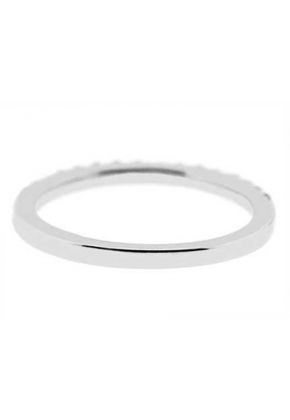 Single Row Micro-Prong Set Band with Round Diamonds in 18k White Gold