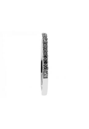 Single Row Micro-Prong Set Band with Round Diamonds in 18k White Gold