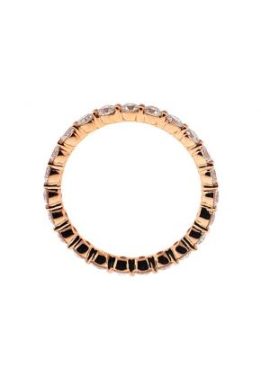 Eternity Band with Prong Set Round Diamonds in 18k Rose Gold