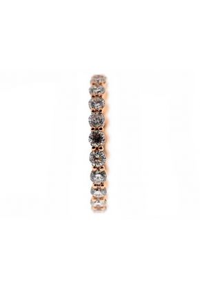 Eternity Band with Prong Set Round Diamonds in 18k Rose Gold