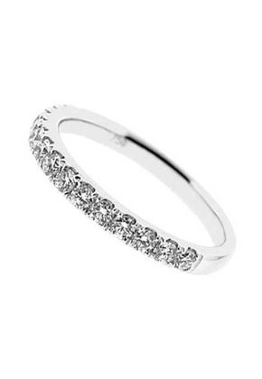 Single Row Micro-Pav?? Set Band with Round Diamonds in 18k White Gold