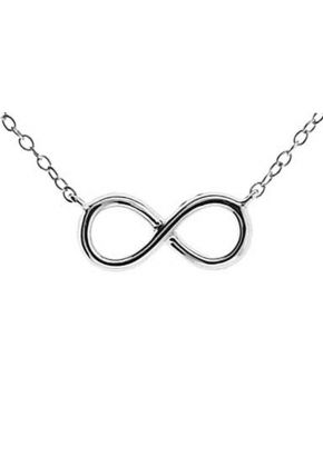 Infinity Necklace with Micro Pav?? Set Diamonds in 18k White Gold