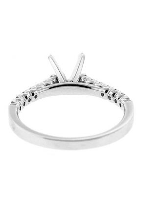 Single row Thin Semi Mount Diamond Engagement Ring