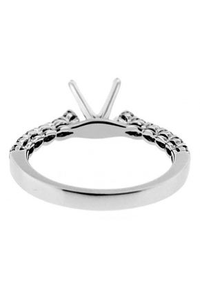 Single Row Prong Set Diamond Engagement Ring Semi Mount