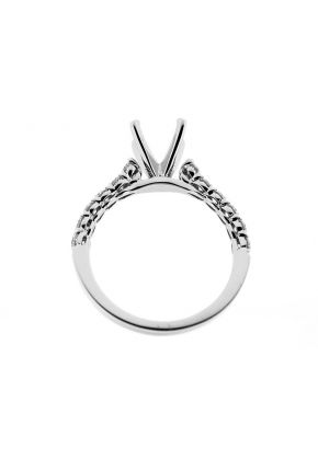 Single Row Prong Set Diamond Engagement Ring Semi Mount