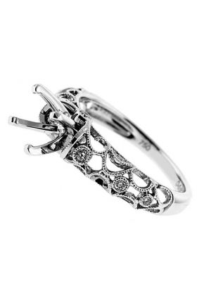 Vintage Lace Miligrain Diamond Engagement Ring Semi Mount