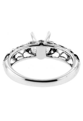 Vintage Lace Miligrain Diamond Engagement Ring Semi Mount