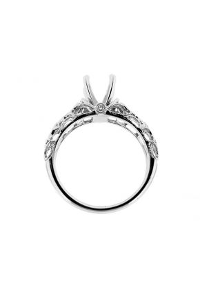 Vintage Lace Miligrain Diamond Engagement Ring Semi Mount