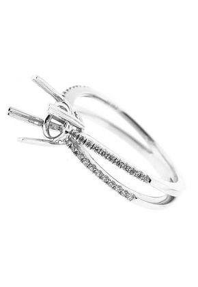 Split Shank Thin Diamond Engagement Ring Semi Mount