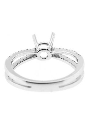 Split Shank Thin Diamond Engagement Ring Semi Mount