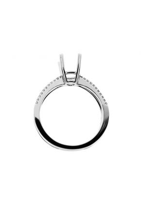 Split Shank Thin Diamond Engagement Ring Semi Mount