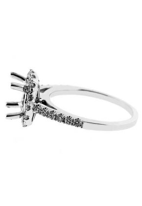Square Halo Diamond Engagement Ring Semi Mount