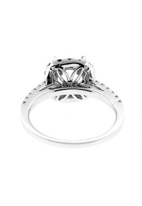 Square Halo Diamond Engagement Ring Semi Mount